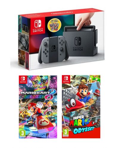 Nintendo Switch Mario Pack - Grey - 1