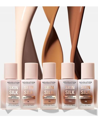 Makeup Revolution Фон дьо тен-серум Skin Silk, F6, 23 ml - 4