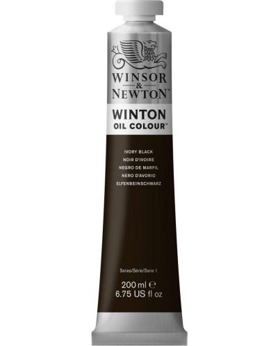 Маслена боя Winsor & Newton Winton - Черна, 200 ml - 1