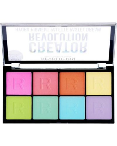 Makeup Revolution Creator Палитра за лице и очи Hydra Pigment, Pastel Dream, 8 цвята - 3