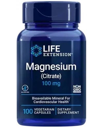 Magnesium, 100 mg, 100 капсули, Life Extension - 1