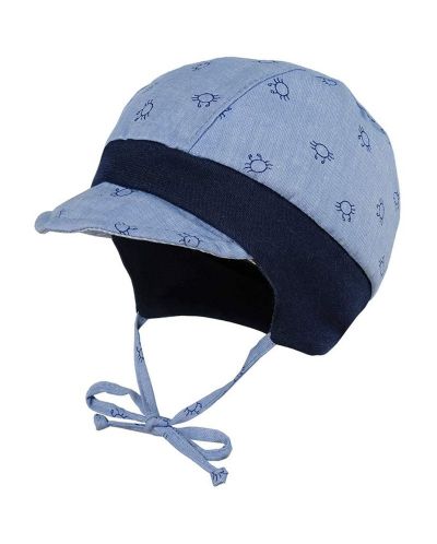 Детска лятна шапка Maximo - Каскет, син, раче, 45 cm