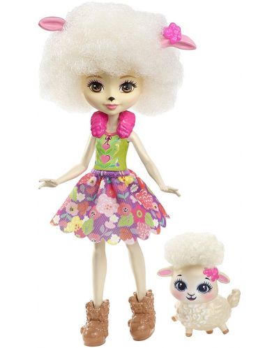 Кукличка и животинче Enchantimals от Mattel – Лорна Лем с овчицата Флаг - 1