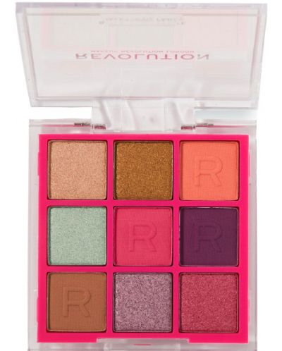 Makeup Revolution Neon Палитра сенки Tropic Pink, 9 цвята - 2