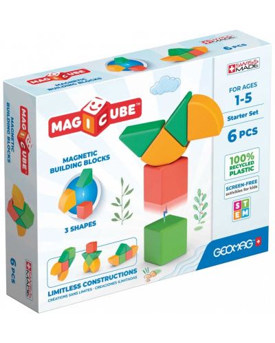 Магнитни кубчета Geomag - Magicube Стартов комплект, 6 части - 1