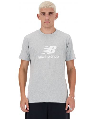 Мъжка тениска New Balance - Sport Essentials Logo , сива - 1