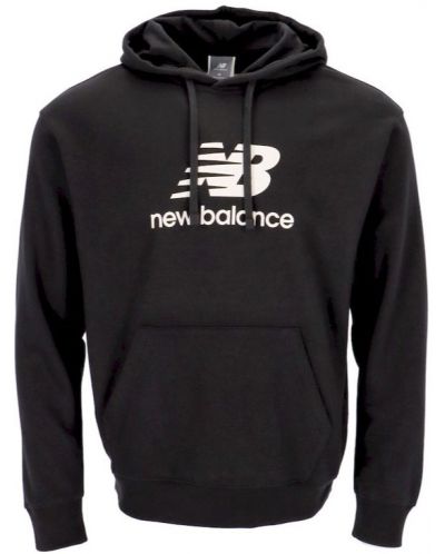 Мъжки суитшърт New Balance - Stacked Logo , черен - 1
