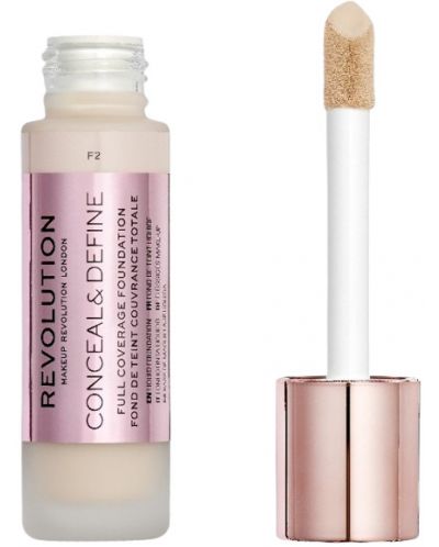 Makeup Revolution Conceal & Define Покривен фон дьо тен, F2, 23 ml - 2