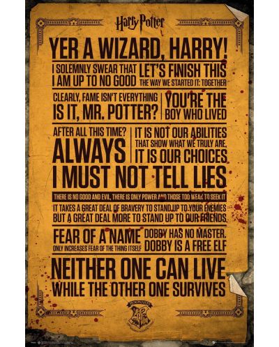 Макси плакат GB eye Movies: Harry Potter - Quotes - 1