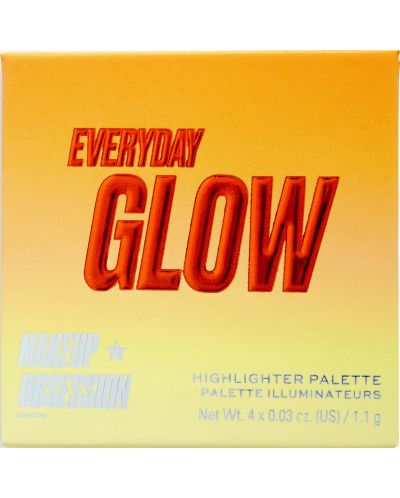 Makeup Obsession Палитра хайлайт Everyday Glow, 4 цвята - 3