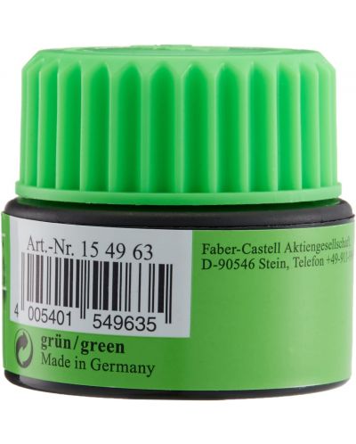 Мастило за текст маркер Faber-Castell - Зелено, 25 ml - 5