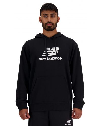 Мъжки суитшърт New Balance - Stacked Logo , черен - 2