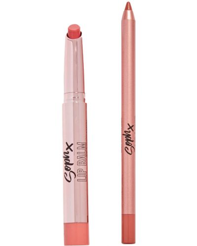 Makeup Revolution Soph X Комплект за устни Candy Icing - Балсам и молив - 1