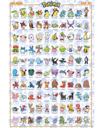 Макси плакат GB eye Games: Pokemon - Johto - 1