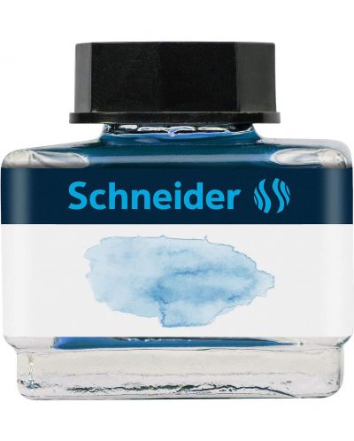 Мастило за писалка Schneider - 15 ml, ледено синьо - 1