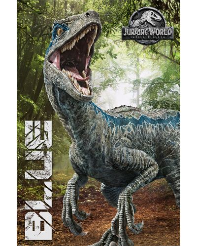 Макси плакат Pyramid - Jurassic World Fallen Kingdom (Blue) - 1