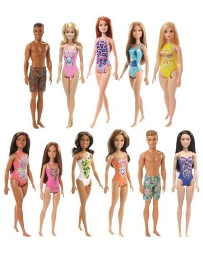 Кукла Mattel - Barbie, в бански костюм - 1