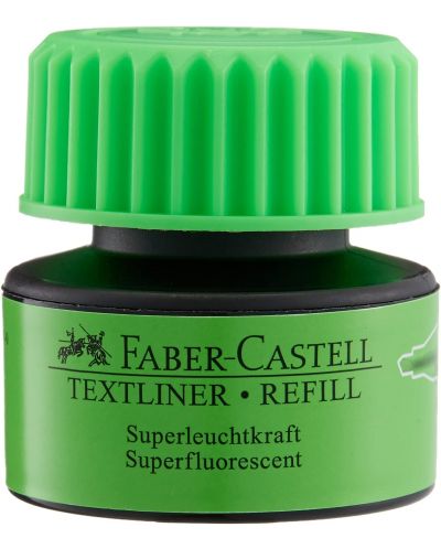 Мастило за текст маркер Faber-Castell - Зелено, 25 ml - 4