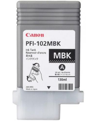 Мастилница Canon PFI-102, за imagePROGRAF iPF500/700, matte black - 1