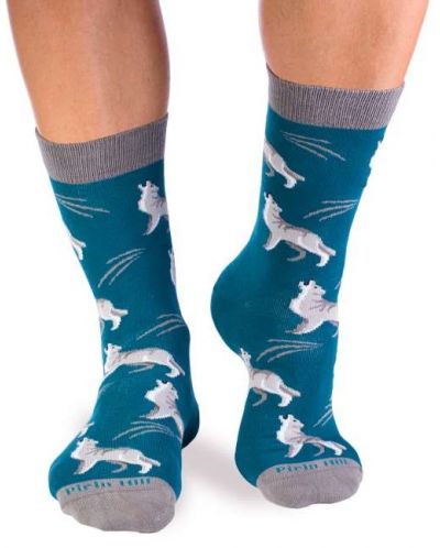 Мъжки чорапи Pirin Hill - Colour Cotton Wolf, размер 43-46, сини - 1