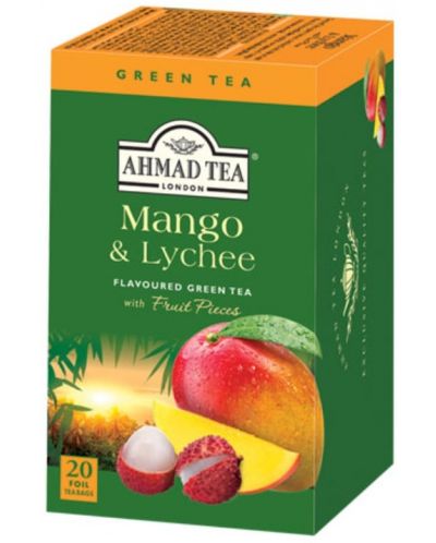 Mango & Lychee Зелен чай, 20 пакетчета, Ahmad Tea - 1