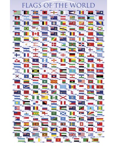 Макси плакат Pyramid - Flags of the World - 1