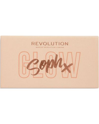 Makeup Revolution Soph X Палитра хайлайтър Cookies and Cream, 2 цвята - 3