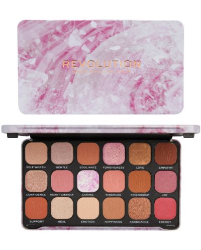 Makeup Revolution Forever Flawless Палитра сенки Rose Quartz, 18 цвята - 1