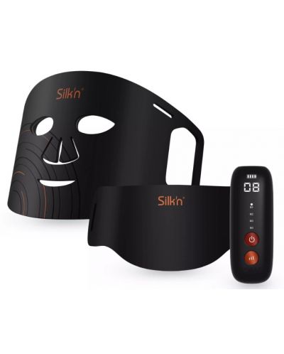 Mаска за лице и шия Silk'n - Dual LED Set, черна - 1