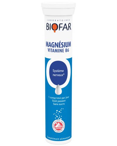 Magnesium + Vitamine B6, 20 ефервесцентни таблетки, Biofar - 1
