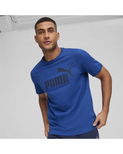 Мъжка тениска Puma - Essentials Logo Tee , синя - 4