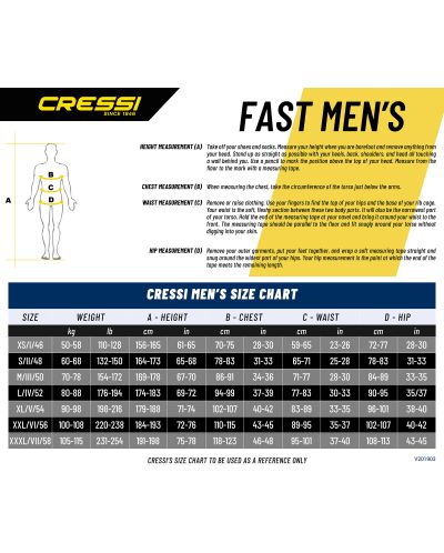 Мъжки неопренов костюм Cressi - Fast, 7 mm , черен - 8