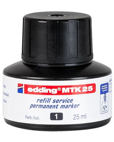 Мастило за маркери Edding MTK 25 - Черен, 25 ml - 1