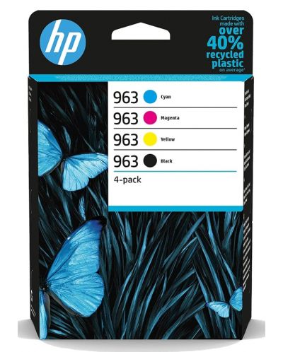 Мастилница HP - 963, за OfficeJet Pro 901x/902x, CMYK, 4 броя - 1