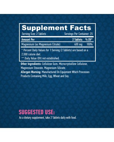 Magnesium Citrate, 200 mg, 50 таблетки, Haya Labs - 2
