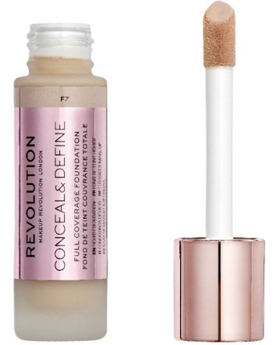 Makeup Revolution Conceal & Define Покривен фон дьо тен, F7, 23 ml - 2