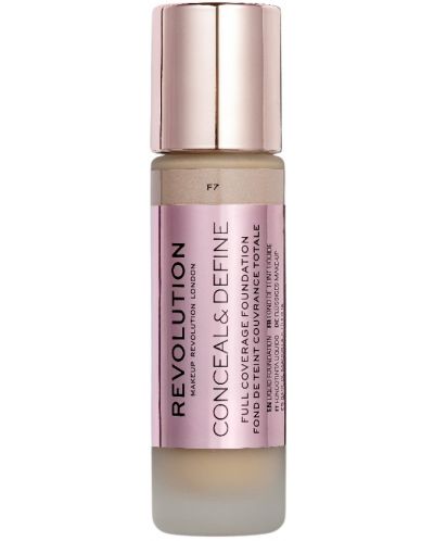 Makeup Revolution Conceal & Define Покривен фон дьо тен, F7, 23 ml - 1