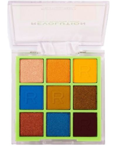 Makeup Revolution Neon Палитра сенки Safari Green, 9 цвята - 2