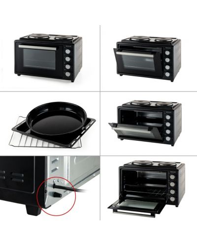 Малка готварска печка Muhler - MC-3522, 3300W, 35 l, черна - 2