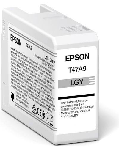 Мастилница Epson - T47A9, за Epson SC-P900, светлосива - 1