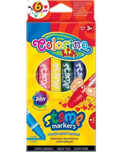 Маркери с печати Colorino Kids - 6 цвята - 1