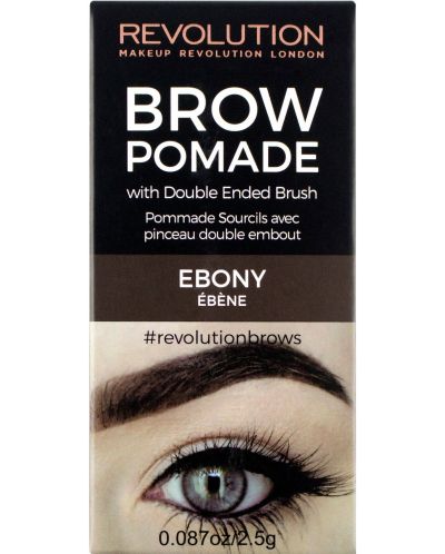 Makeup Revolution Помада за вежди, Ebony, 2.5 g - 2