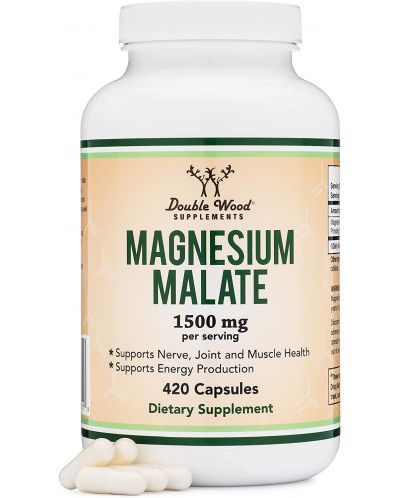 Magnesium Malate, 420 капсули, Double Wood - 4