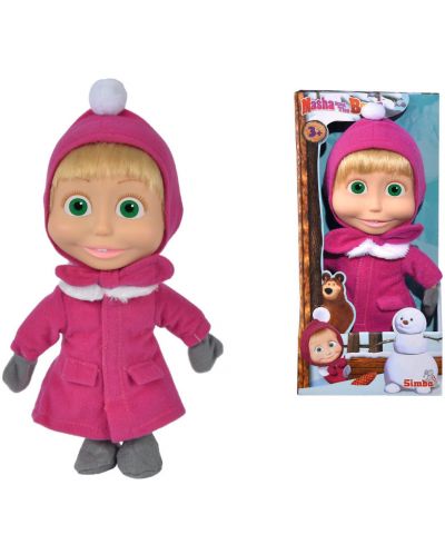 Кукла Simba Toys Маша и мечока - Маша, със зимна премяна, 23 cm - 3