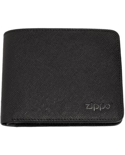 Мъжки портфейл Zippo Saffiano Zipper - RFID защита, черен - 1