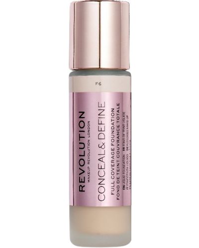 Makeup Revolution Conceal & Define Покривен фон дьо тен, F6, 23 ml - 1