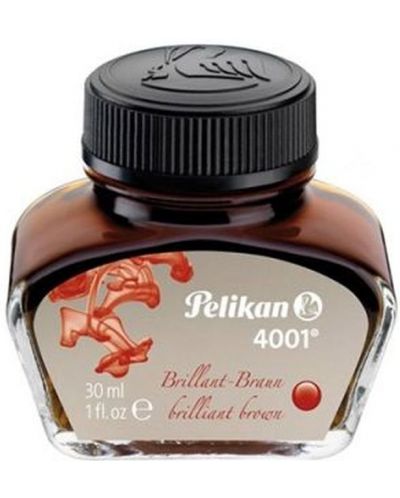 Мастилница Pelikan - кафяв, 30 ml - 1