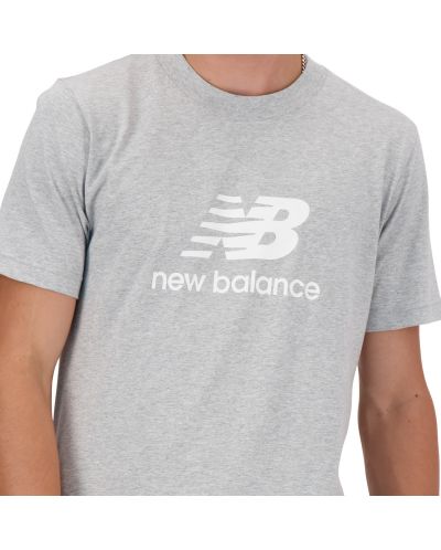 Мъжка тениска New Balance - Sport Essentials Logo , сива - 5