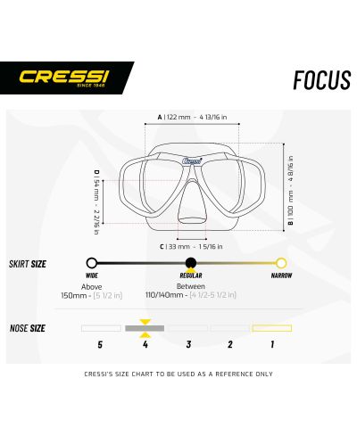 Маска за гмуркане Cressi - Focus, розова/прозрачна - 2