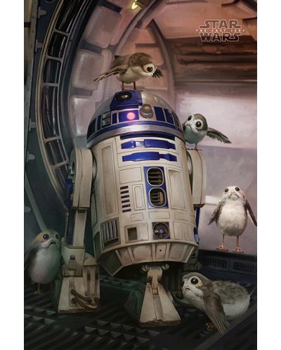 Макси плакат Pyramid - Star Wars The Last Jedi (R2-D2 &amp; Porgs)